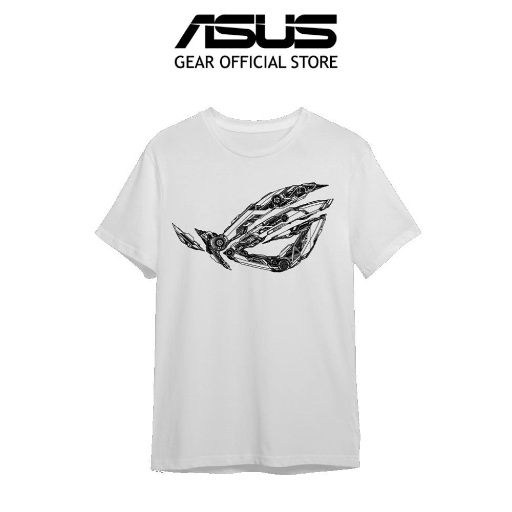 Áo gaming phong cách năng động thể thao ROG ASUS màu trắng