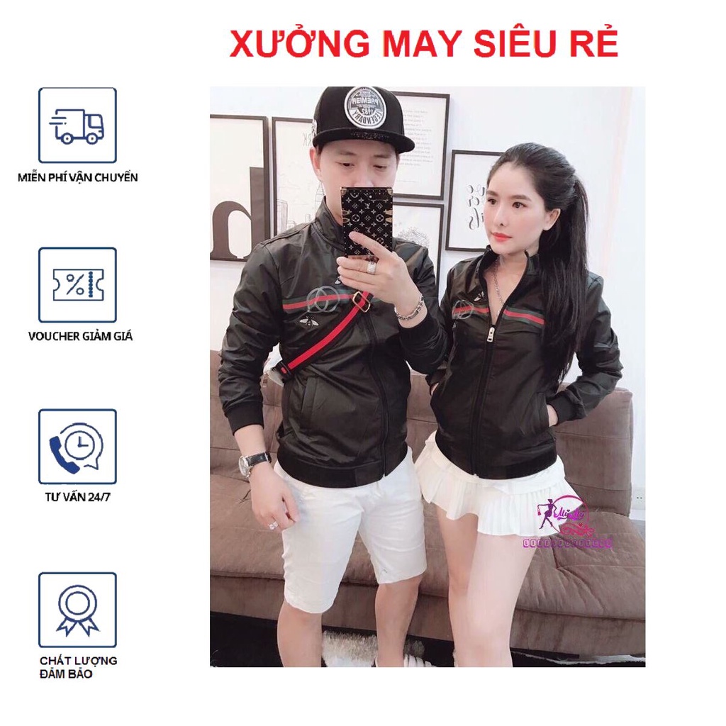 [S06][P] Áo khoác cặp Áo khoát đôi gió dù 2 lớp chống nắng cao cấp Guc con ong cực chất siêu hot-M101