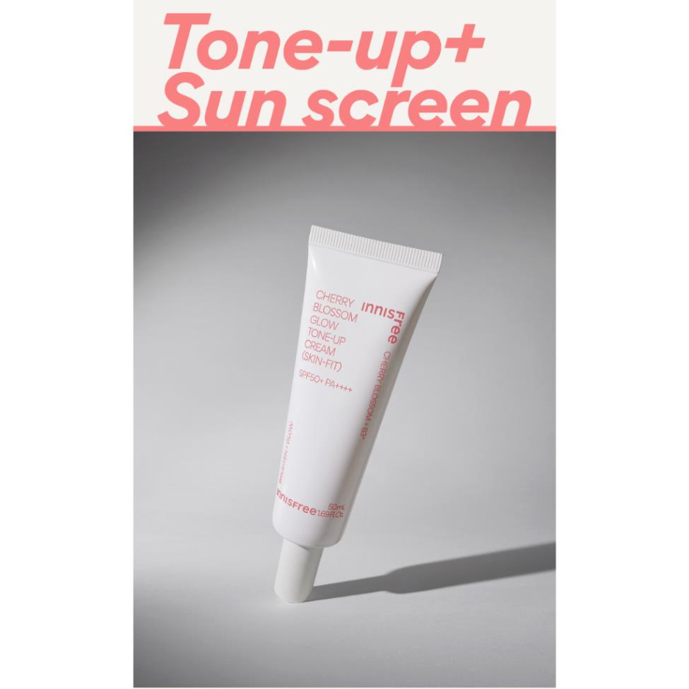 Kem nâng tông chống nắng innisfree Jeju Cherry Blossom Skin-Fit Tone up Cream SPF50 PA++ 50ml