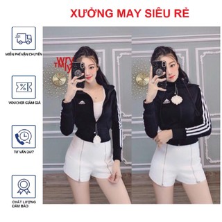 Áo khoác da cá ba sọc hàng đẹp siêu chất-A381