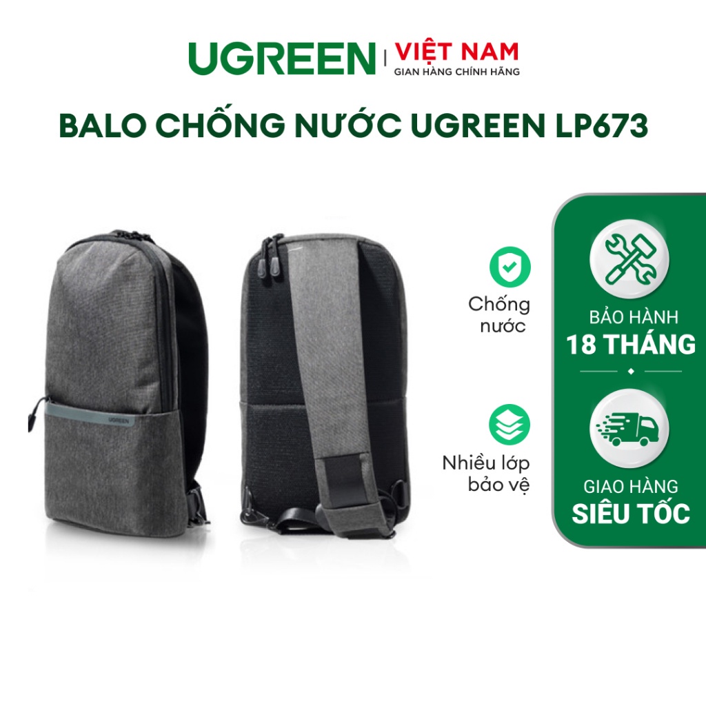 Balo chống nước UGREEN LP673 | Gọn nhẹ và tiện lợi | Lớp vải mềm mại | Hàng chính hãng | 15581