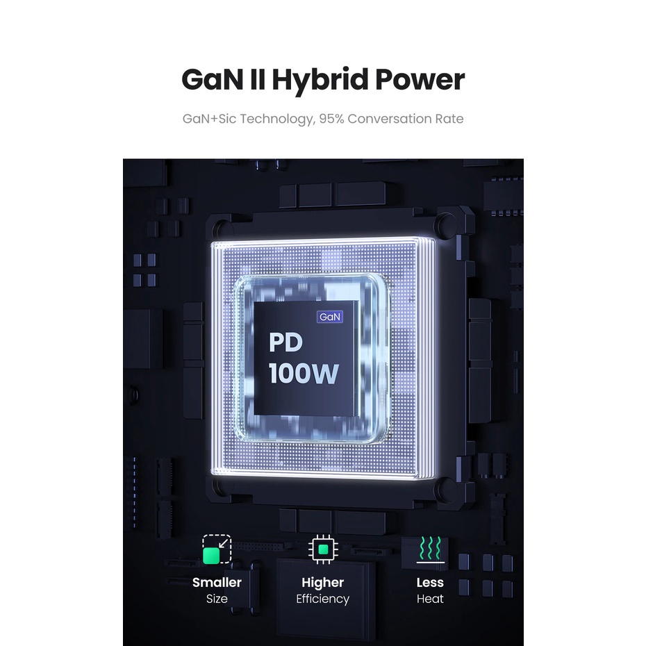 Trạm sạc UGREEN  100W CD270 USB C DigiNest Pro|GaN II||7 in 1| Cáp nối dài 2m| Sạc nhanh điện thoại, laptop, iPad