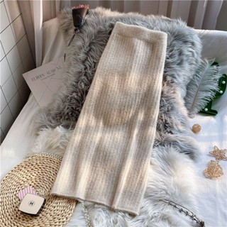 Jiashucheng Chân Váy Len Lông Cừu Dày Dặn Phong Cách Mới 2023