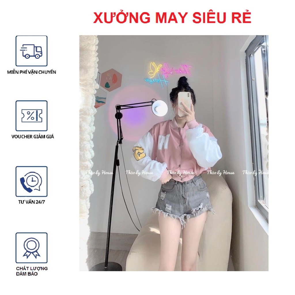 Áo khoác dù 2 lớp nữ chữ W cực chất hàng đẹp-A847