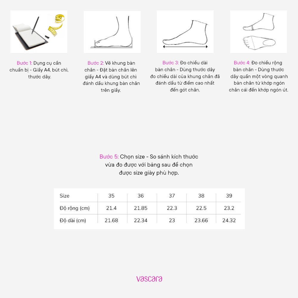 [25.12 - Voucher 50k] Vascara Giày Bít Mũi Nhọn Vải Sọc Đính Nơ Trang Trí - BMN 0626