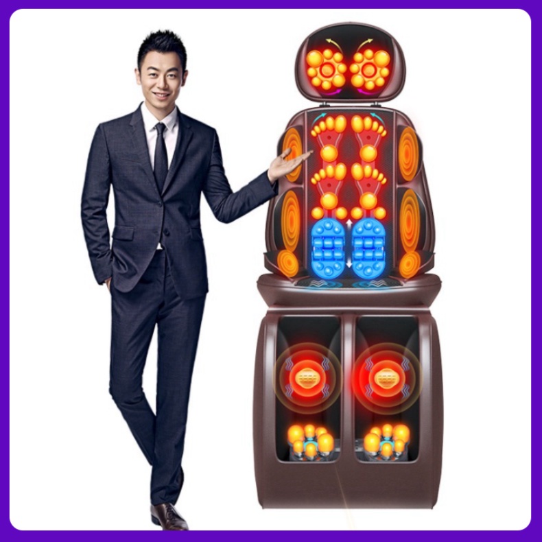 Ghế massage toàn thân loại ghế mátxa hỗ trợ xoa bóp 5 vùng trên cơ thể có hồng ngoại điều khiển