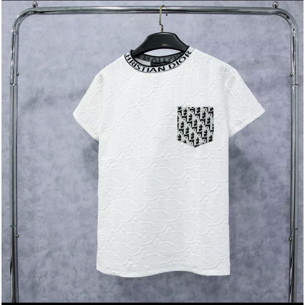 Áo thun nam ngắn tay vải Dập Nổi lv Dập Nổi thoáng mát