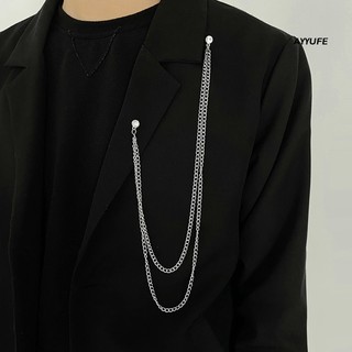 Ayyufe Ghim Cài Áo Khoác Vest Chống Trượt Màu Trơn Đính Đá Lấp Lánh Cho Nam