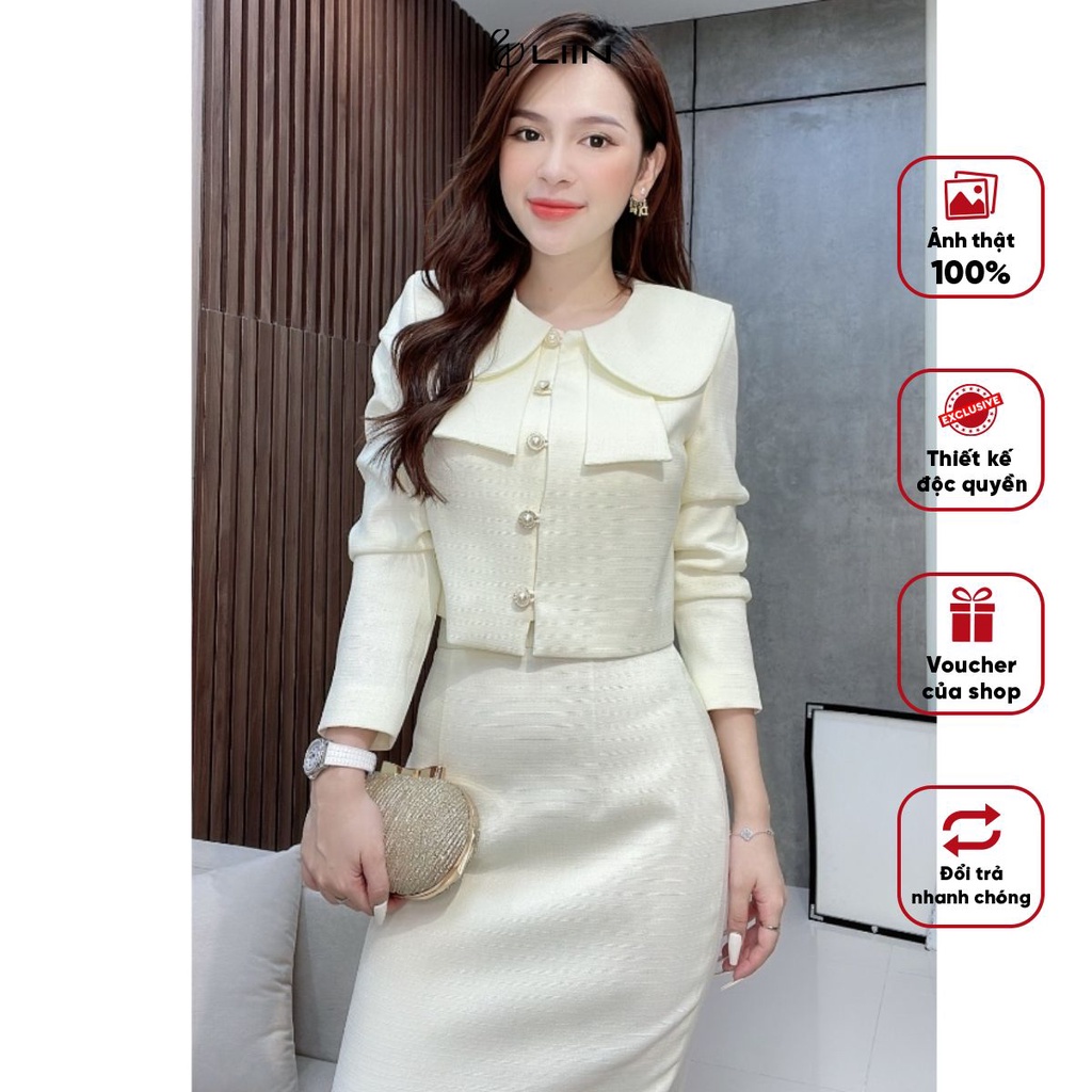 Set Áo Vest Nữ Và Chân Váy Bút Chì - Hàng Thiết Kế Cao Cấp - SVD073