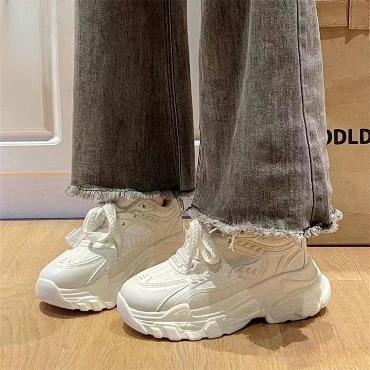 Giày Thể Thao Chất Liệu cotton Dày Dặn Phong Cách Thời Trang Xuân Thu 2023 Mới