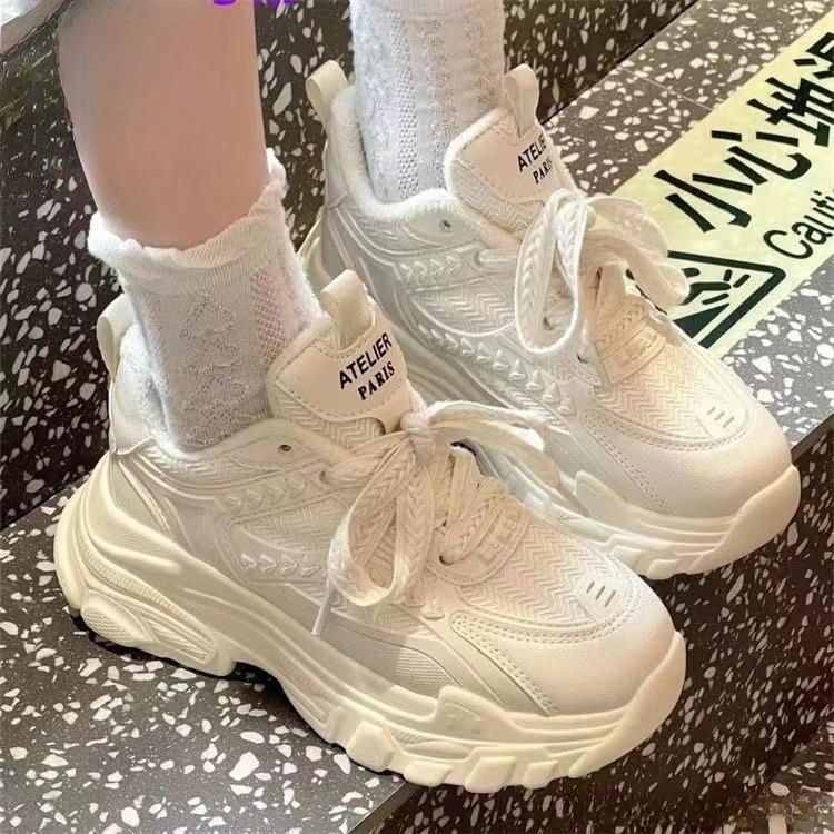 Giày Thể Thao Chất Liệu cotton Dày Dặn Phong Cách Thời Trang Xuân Thu 2023 Mới