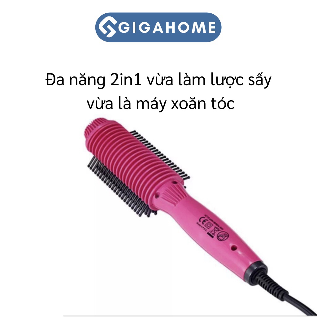 Lược Điện GIGAHOME NHC-8810 Uốn Cúp, Chải Thẳng Tóc Đa Năng 2in1 2651