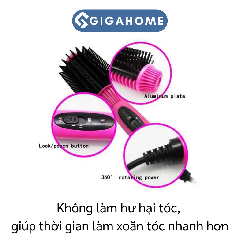 Lược Điện GIGAHOME NHC-8810 Uốn Cúp, Chải Thẳng Tóc Đa Năng 2in1 2651
