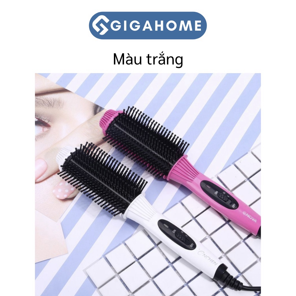 Lược Điện GIGAHOME NHC-8810 Uốn Cúp, Chải Thẳng Tóc Đa Năng 2in1 2651