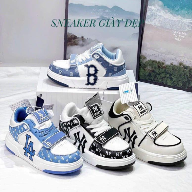Giày thể thao MLB chunky liner dán, Giày MLB Chunky quai dán họa tiết Bản Cao Cấp Độn Đế 5cm hot trend 2023