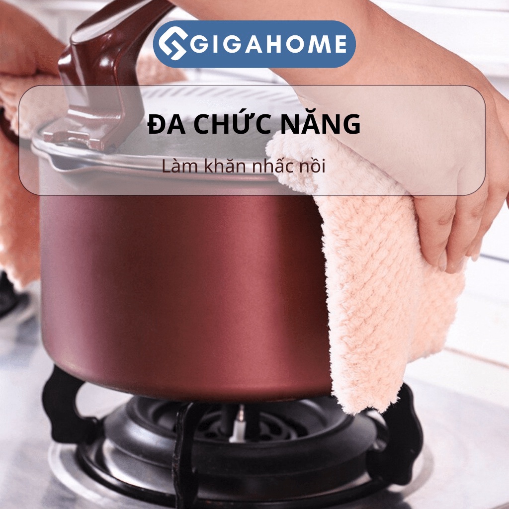 Khăn Lau Nhà Bếp, Chén Dĩa Đa Năng GIGAHOMEVN Chất Liệu San Hô, Thấm Hút Nước Hiệu Quả 1084