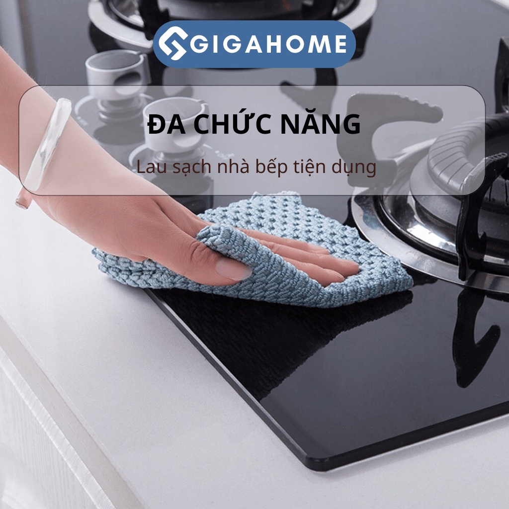 Khăn Lau Nhà Bếp, Chén Dĩa Đa Năng GIGAHOMEVN Chất Liệu San Hô, Thấm Hút Nước Hiệu Quả 1084