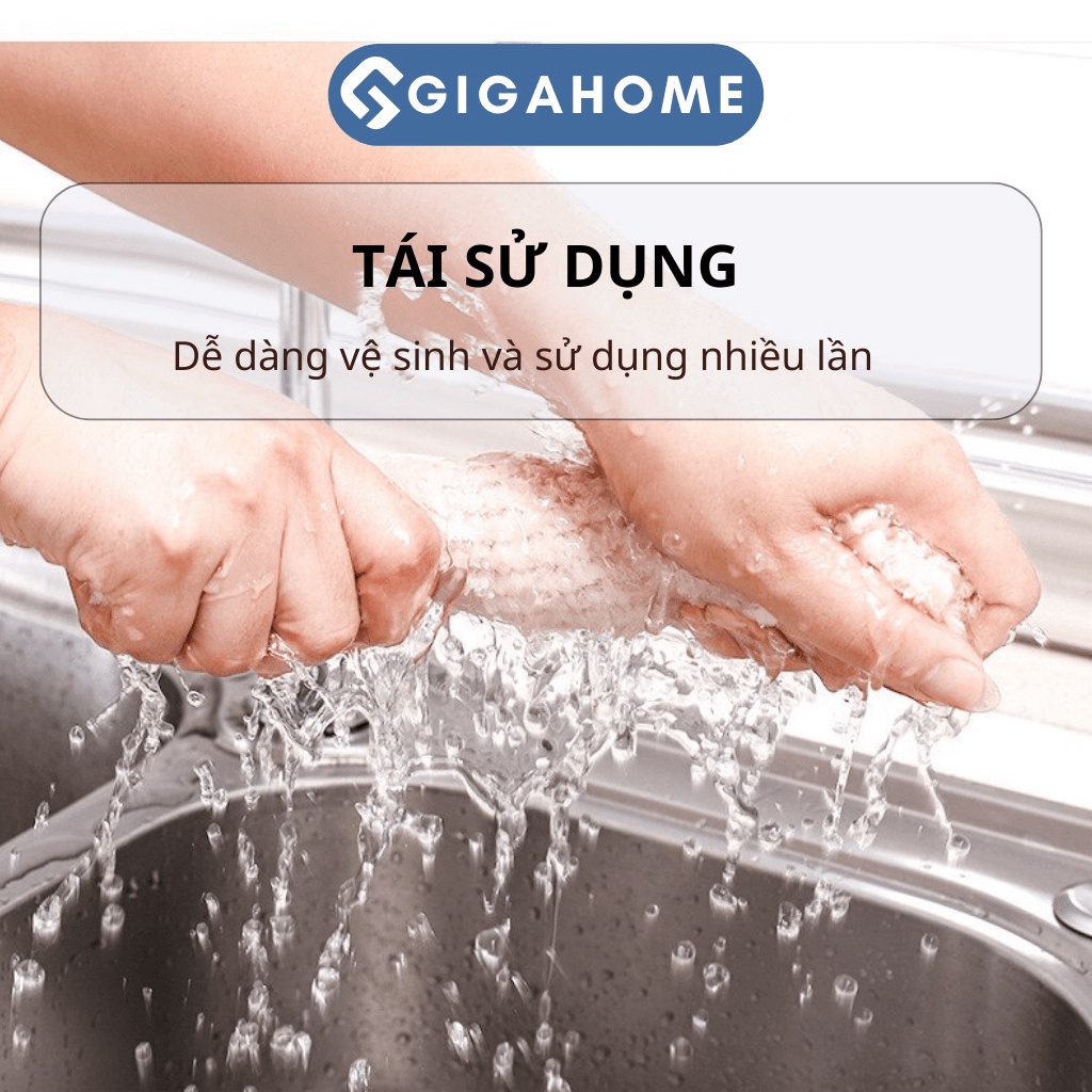 Khăn Lau Nhà Bếp, Chén Dĩa Đa Năng GIGAHOMEVN Chất Liệu San Hô, Thấm Hút Nước Hiệu Quả 1084