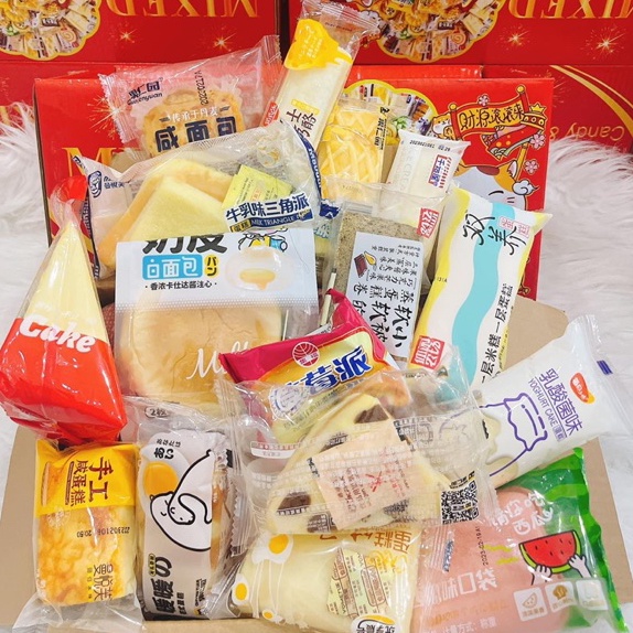 1 THÙNG 2KG3 LUÔN VỎ _ BÁNH MIX ĐÀI LOAN Vị MẶN ( có trùng vị)🥰🥰