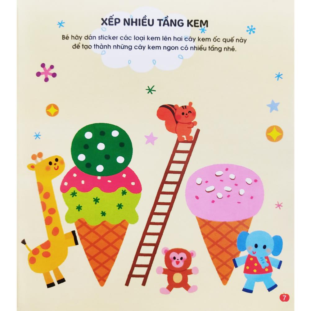 Sách - Phát triển trí não cho trẻ qua tô dán và nối hình - 6 chủ đề - Tân Việt