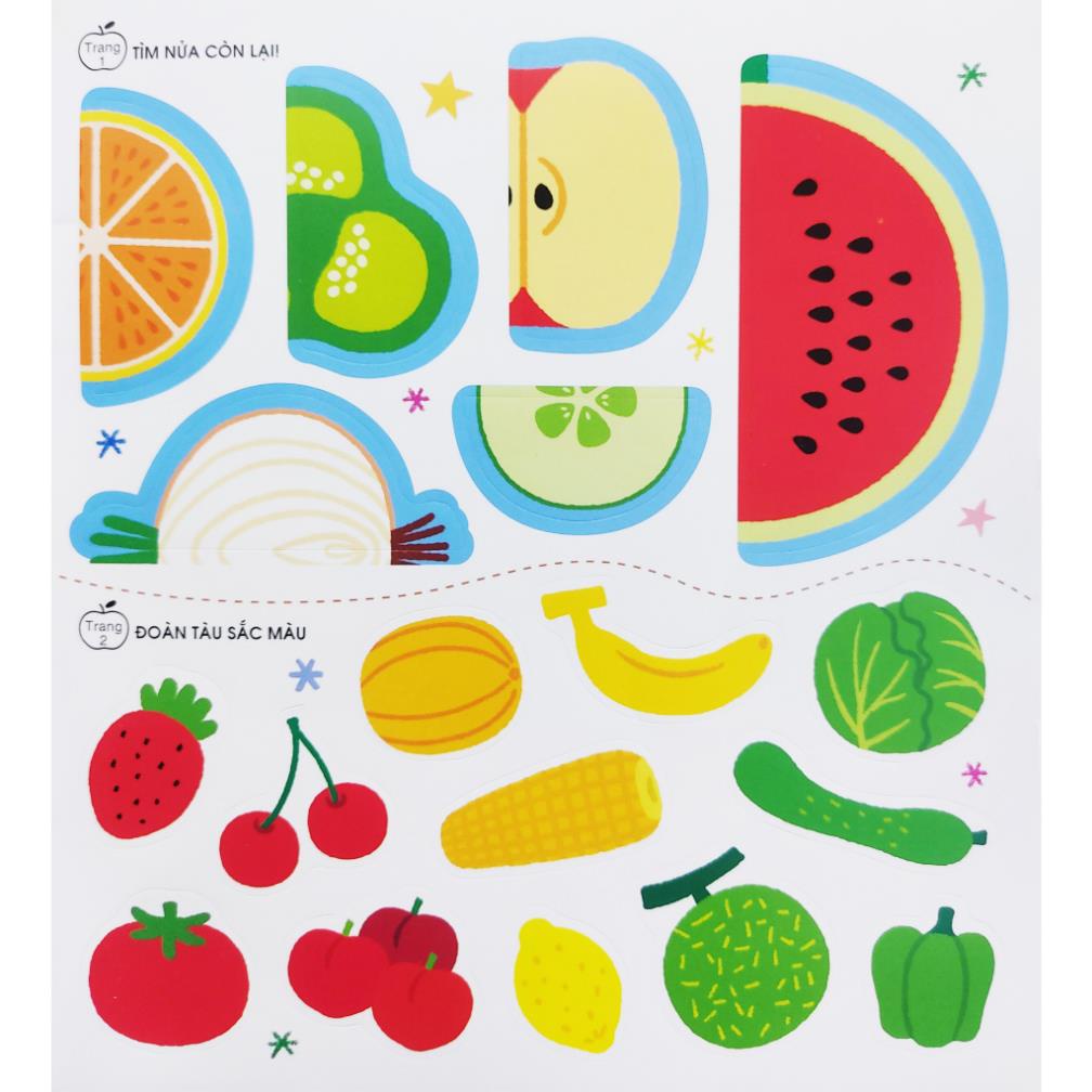 Sách - Phát triển trí não cho trẻ qua tô dán và nối hình - 6 chủ đề - Tân Việt