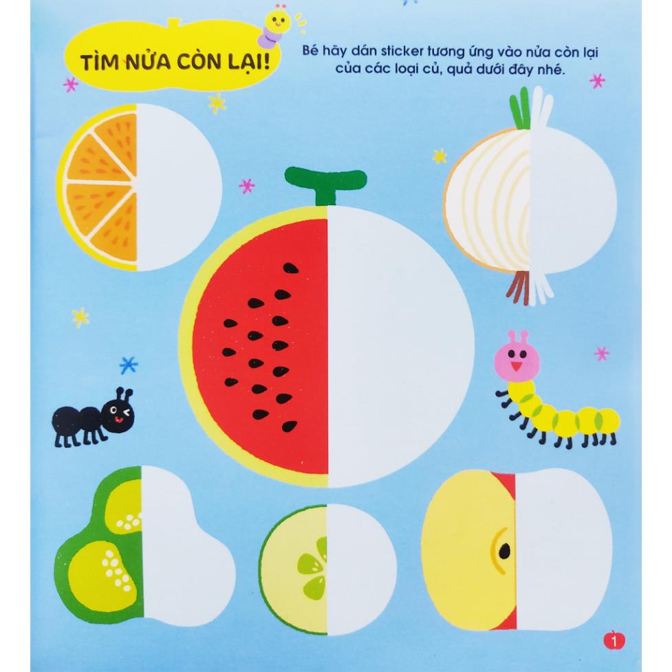 Sách - Phát triển trí não cho trẻ qua tô dán và nối hình - 6 chủ đề - Tân Việt