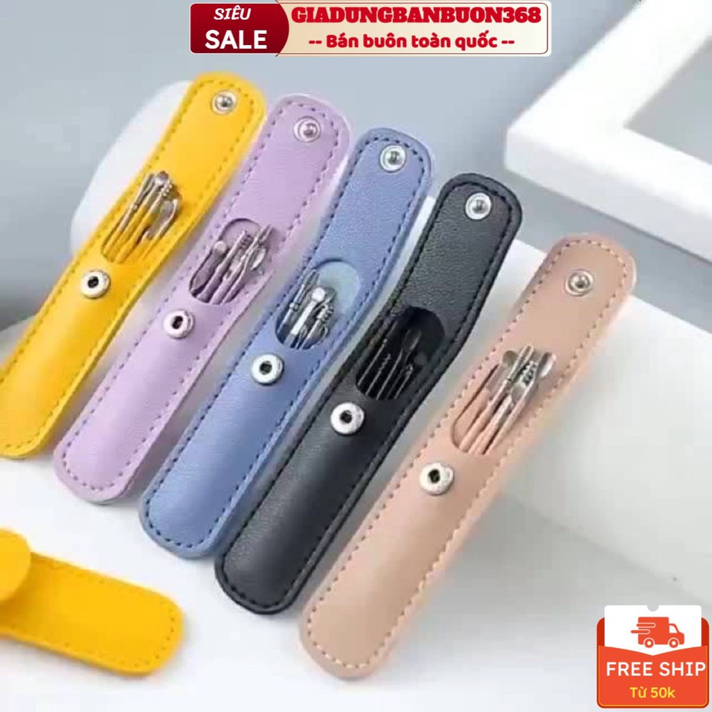 Bộ Dụng Cụ Lấy Ráy Tai 6 Món Vỏ Da Tiện Lợi Làm Bằng Thép Không Gỉ. Chăm Sóc Tai Chuyên Nghiệp - Tuyển Sỉ
