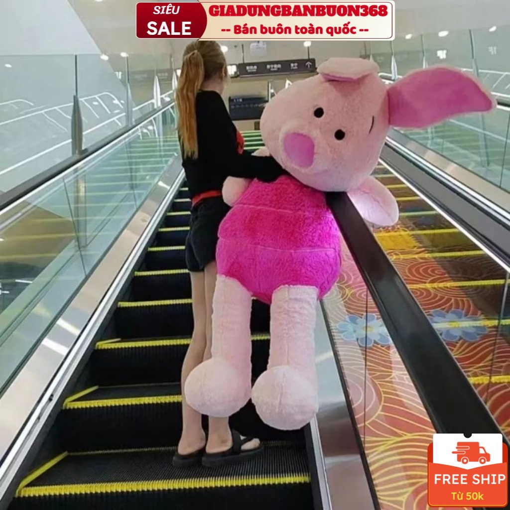 Đồ Chơi Nhồi Bông Heo Con Hồng PIGLET 1.2m, Gối Ném Khổng Lồ Heo Con Đáng Yêu A.M - 🍁 FREESHIP 🍁