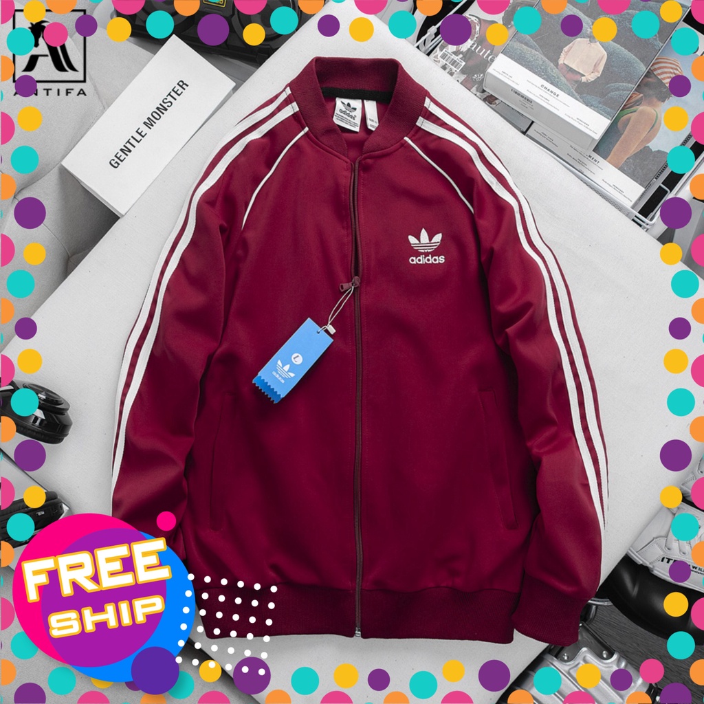Bộ thể thao thu đông 🚚FREESHIP🚚 Áo bomber SST thể thao dài tay Adidas 3 sọc, chất vải Poly co giãn 4 chiều - HOTTREND