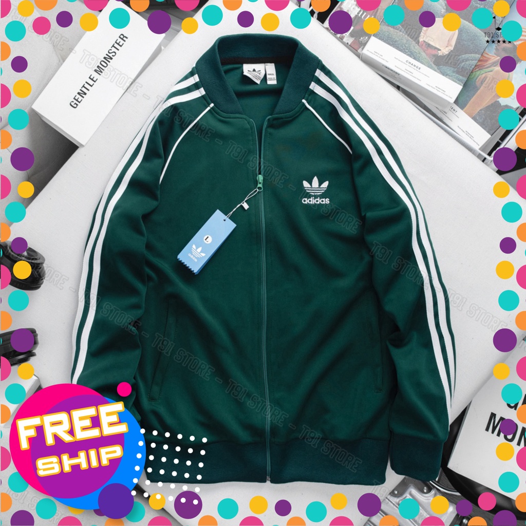 Bộ thể thao thu đông 🚚FREESHIP🚚 Áo bomber SST thể thao dài tay Adidas 3 sọc, chất vải Poly co giãn 4 chiều - HOTTREND