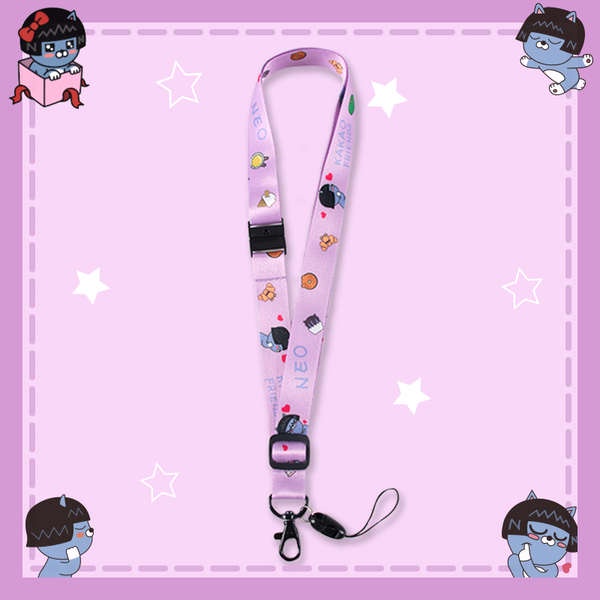 Mobile Dây Đeo Thẻ id Họa Tiết Hoạt Hình Dễ Thương Có Thể Điều Chỉnh Độ Dài