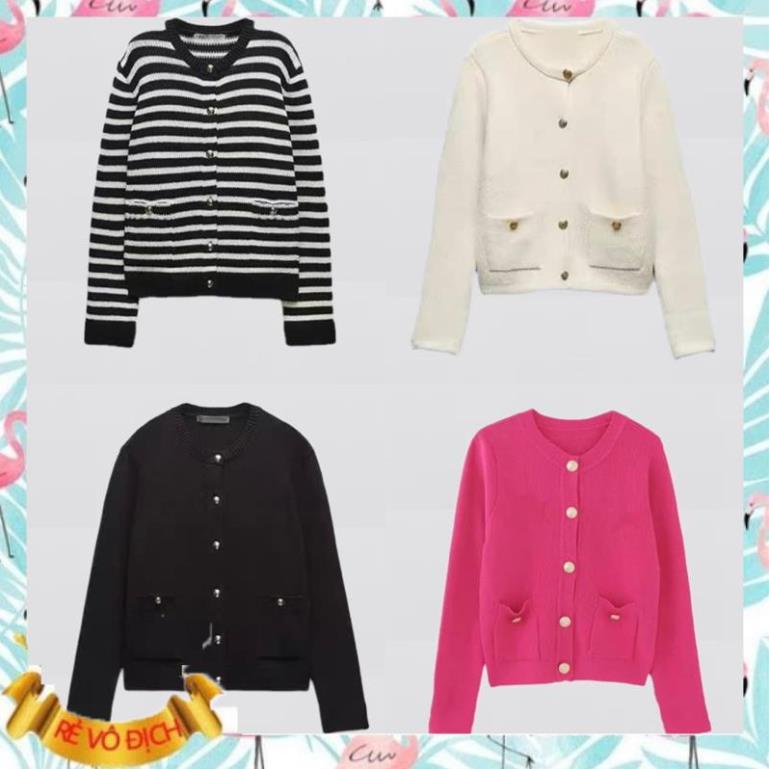 Áo len cadigan basic cúc đồng nhiều màu 2 túi siêu đẹp hàng quảng châu hothitt