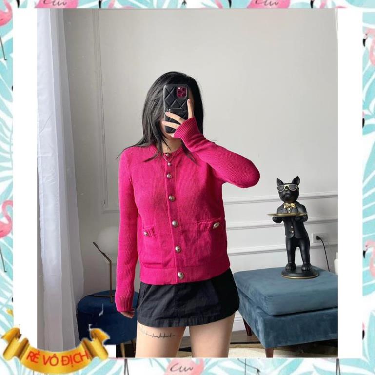 Áo len cadigan basic cúc đồng nhiều màu 2 túi siêu đẹp hàng quảng châu hothitt