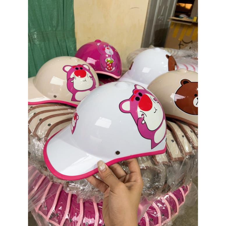 MŨ BẢO HIỂM LƯỠI TRAI GẤU DÂU, NÓN KẾT GẤU DÂU