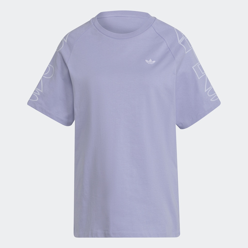 adidas Phong cách sống Áo Thun Suông adidas Letter Nữ Màu tím H20254