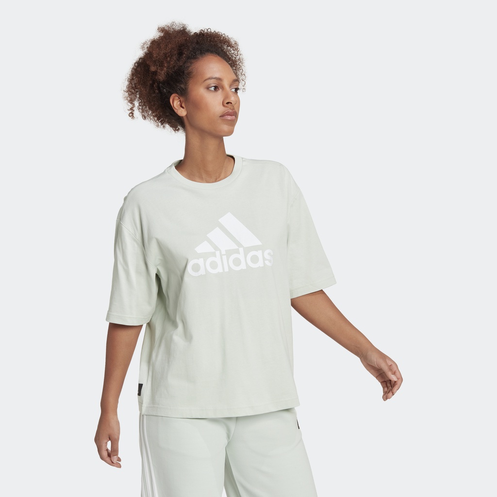 Adidas Phong cách sống Áo Thun Badge of Sport Future Icons Nữ màu xanh lá HK0508