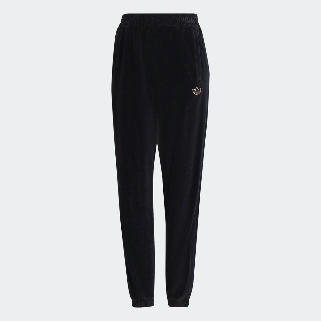 adidas Phong cách sống Quần Bo Gấu Vải Nhung Mélange Dễ Chịu Nữ Đen H18004
