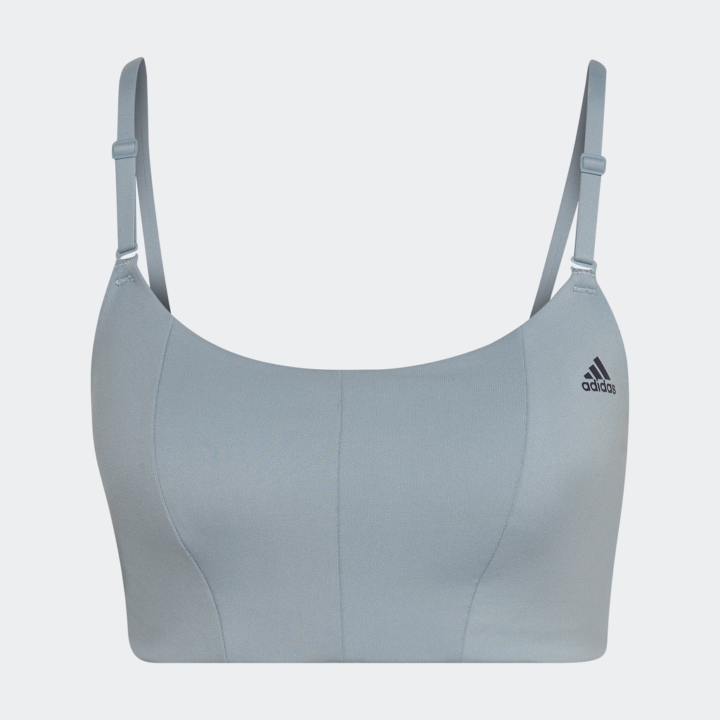 adidas Tập luyện Áo Bra Light Support Yoga Studio Nữ Xám HF2269