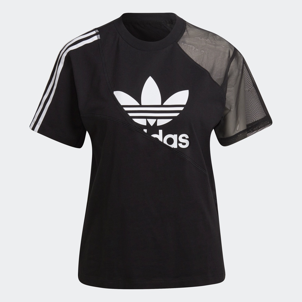 adidas Phong cách sống Áo Thun Ba Lá Split Adicolor Nữ Đen HC7039