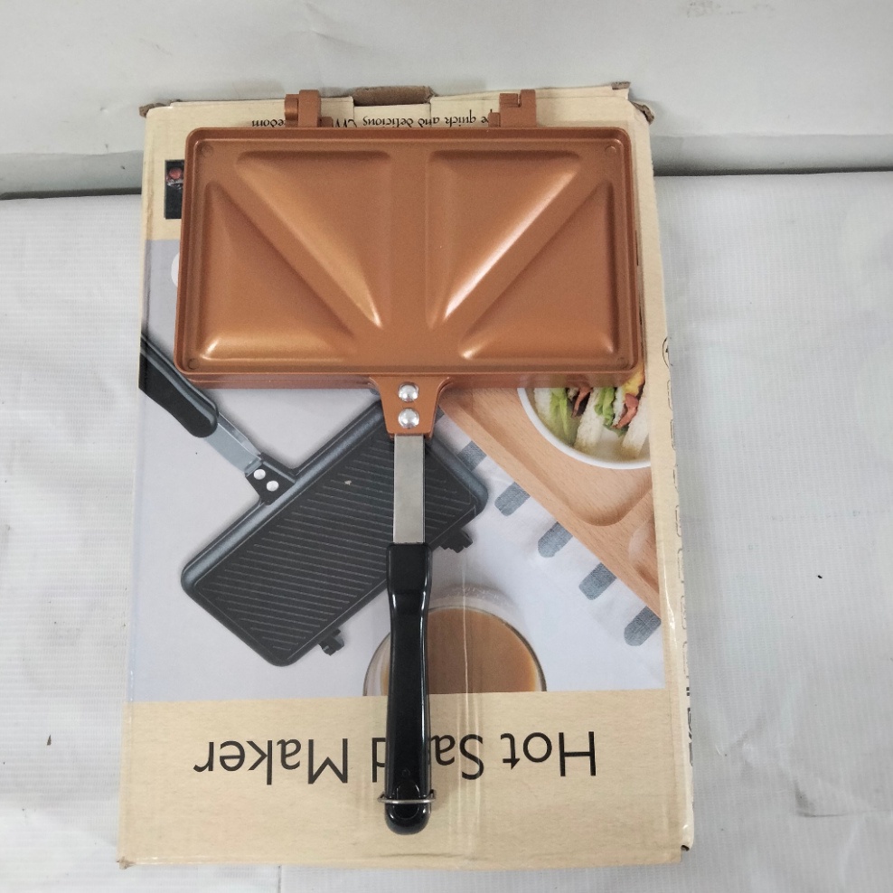 Khuôn Chảo Nướng Đường Phố: Mẫu Hotdog 4 Tam Giác 21,5 * 35,5 Pan Waffer Maker