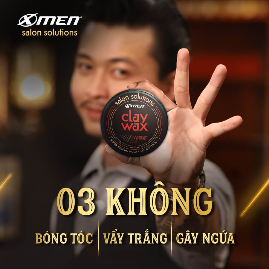 Sáp Vuốt Tóc Siêu Giữ Nếp X-Men Salon Solution Clay Wax 70Gr