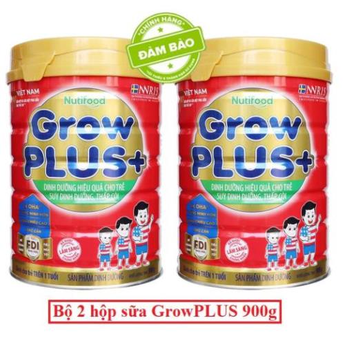 Combo 2 hộp sữa Nutifood Grow Plus đỏ 900g 10/2025