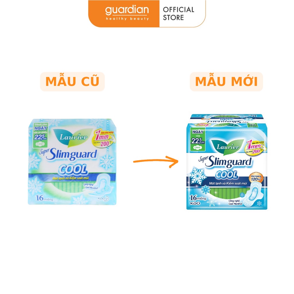Băng Vệ Sinh Siêu Mỏng Mát Lạnh 22,5Cm Laurier 16 Miếng