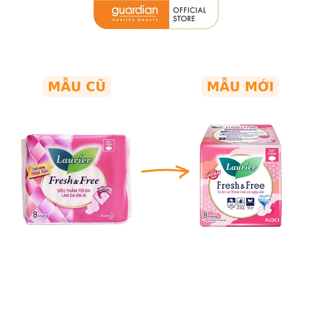 Băng Vệ Sinh Dày Cánh Fresh & Free Laurier 08 Miếng