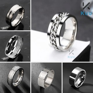 Nhẫn nam titan unisex basic thời trang Hàn Quốc chất liệu titan không gỉ KuuClothes - Nhẫn Tổng Hợp fggsdfghhfvbdgh