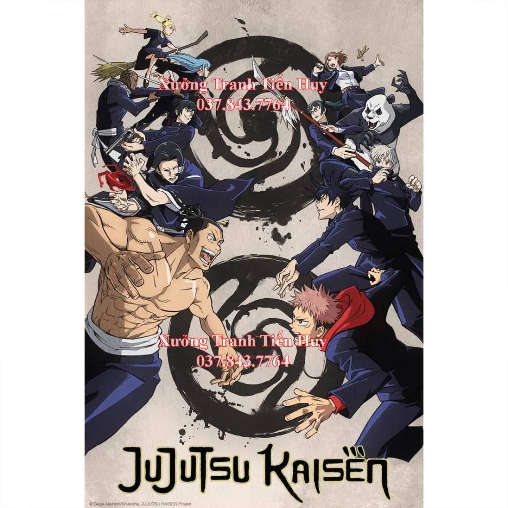 Tranh Dán Tường Anime Jujutsu Kaisen - Poster nhân vật hoạt hình Chú Thuật Hồi Chiến Mới Nhất - Có Sẵn Keo Dán