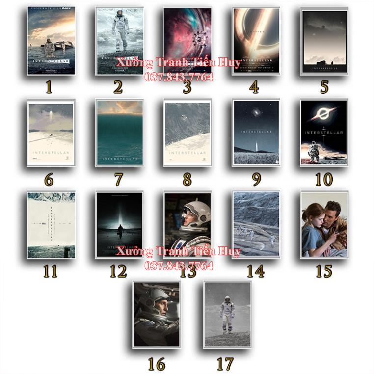 Poster Giấy Kraft Treo Tường Trang Trí In Hình Phim Interstellar Cổ Điển - Tranh Phim Interstellar Có Sẵn Keo Dán