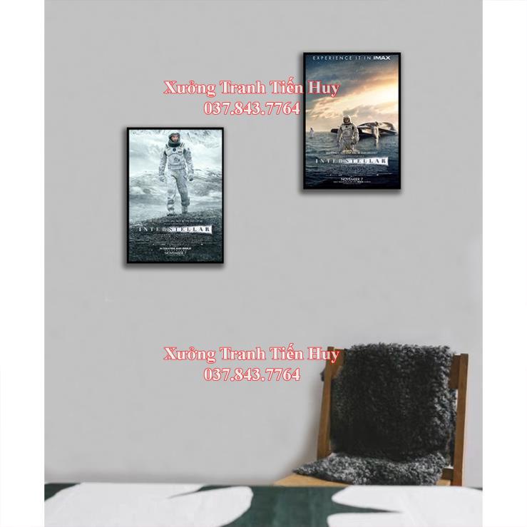 Poster Giấy Kraft Treo Tường Trang Trí In Hình Phim Interstellar Cổ Điển - Tranh Phim Interstellar Có Sẵn Keo Dán