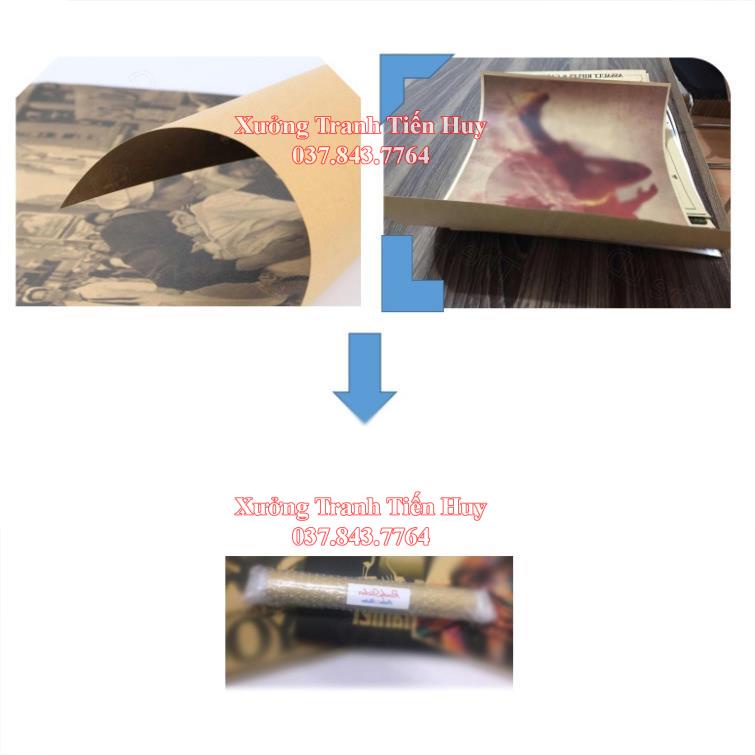 Poster Giấy Kraft Treo Tường Trang Trí In Hình Phim Interstellar Cổ Điển - Tranh Phim Interstellar Có Sẵn Keo Dán