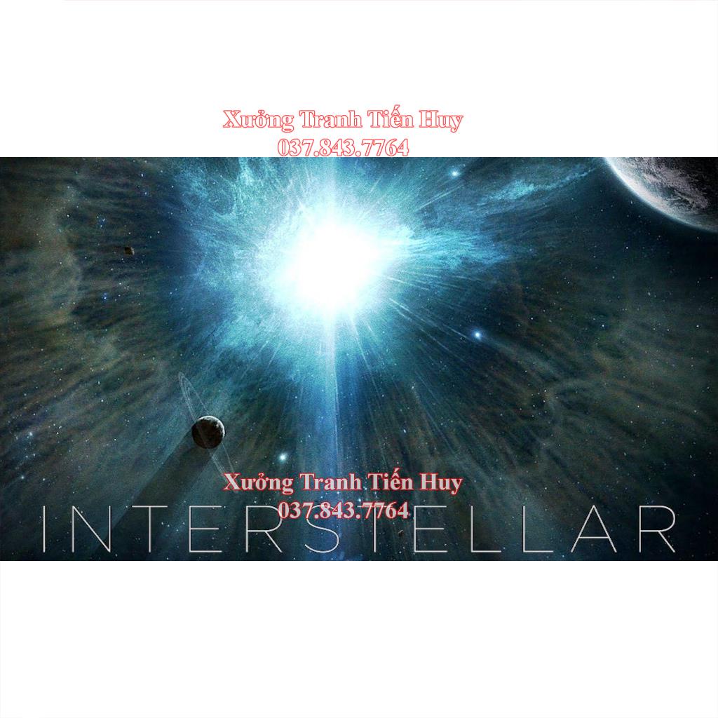 Poster Giấy Kraft Treo Tường Trang Trí In Hình Phim Interstellar Cổ Điển - Tranh Phim Interstellar Có Sẵn Keo Dán